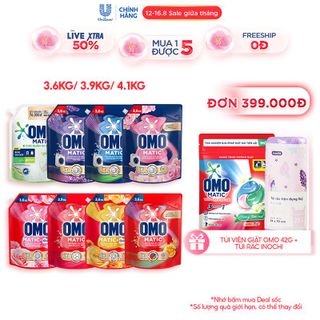 Nước giặt OMO Matic 3,6kg/3.9kg/ 4.1kg