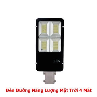 Đèn Đường Năng Lượng Mặt Trời 4 Mắt, Điều Chỉnh Độ Sáng, Tự Động Tắt, Kèm Remote - Bảo Hành 3 Năm giá sỉ