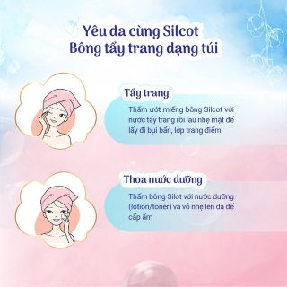 Bông trang điểm (bông tẩy trang) cao cấp Silcot Premium 66 miếng/hộp