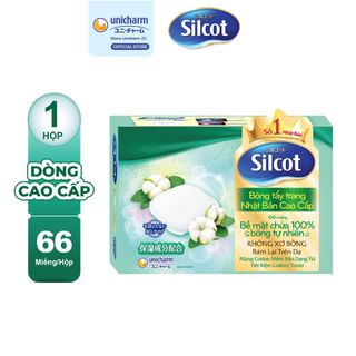 Bông trang điểm (bông tẩy trang) cao cấp Silcot Premium 66 miếng/hộp giá sỉ