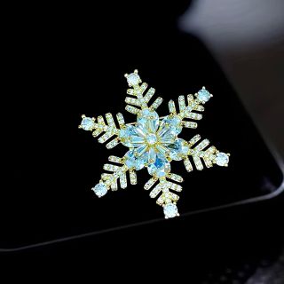 Ghim Cài Áo Hình Hoa Tuyết Dát Đá Thời Trang Cao cấp Dành Cho Nam Nữ- 4cm