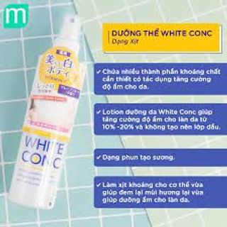 Xịt dưỡng trắng da toàn thân White Conc Body Lotion 245ml