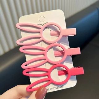 VĨ 3 KẸP MÁI THỎ MÀU PASTEL NHÁM MS1091