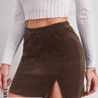CHÂN VÁY NHUNG XẺ TÀ HOT TREN THẾ GIỚI YVY24_ TRIỆU VY STORE