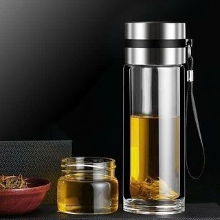 BÌNH THỦY TINH LỌC TRÀ 2 LỚP 450ML