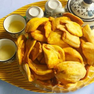 Mít Sấy Giòn Nguyên Cánh,Mít Thái Loại A Sấy Giòn, Ăn Vặt Ngon Rẻ, Đặc Sản Đà Lạt-300GR/TÚI