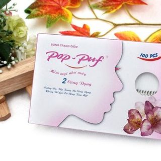 Bông Trang Điểm Pop Puf Hồng (100 Miếng / Hộp)