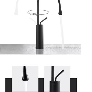 Vòi lavabo cổ ngỗng nóng lạnh thiết kế sang trọng, nhiều màu sắc như trắng hoặc đen để chọn lựa