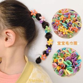 TÚI 10 CHUN BUỘC TÓC VẢI DÍNH ICON CHO BÉ MS946