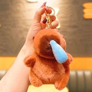 MÓC KHÓA BÔNG CAPYCARA CHUỘT NÂU XỔ MŨI MS1047