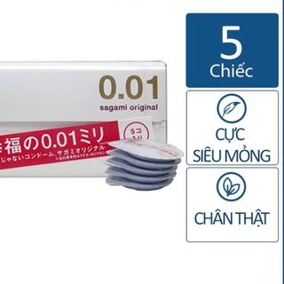 Bao cao su cực siêu mỏng Sagami 0.01 - Hộp 5 Cái giá sỉ