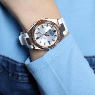 ĐỒNG HỒ NỮ CHÍNH HÃNG CASYO DÂY SILICON HỒNG PASTEL 2