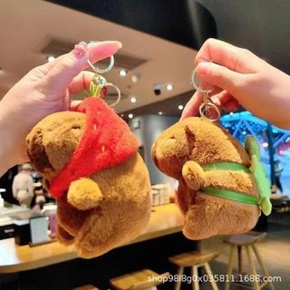 MÓC KHÓA THÚ BÔNG CAPYBARA RÙA. DÂU TÂY