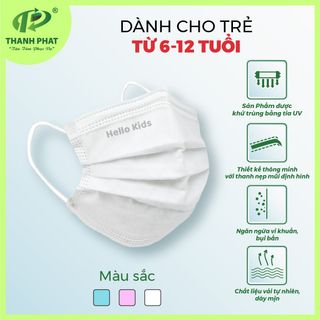 Khẩu Trang Hello Kids Họa Tiết Hoạt Hình Đáng Yêu (50 Cái/Hộp) - Y Tế Thành Phát