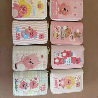 VÍ NỮ CẦM TAY KHÓA KÉO GẤU LOTSO- LOOPY- CAPYBARA