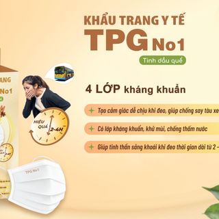 Khẩu Trang Tinh Dầu Chóng Say Xe TPG No1 ( 10 Cái/Hộp) - Y Tế Thành Phát