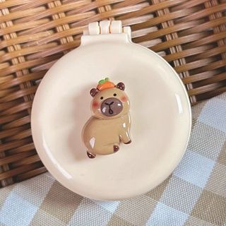 LƯỢC KÈM GƯƠNG GẤP GỌN CAPYBARA CHARM NHỎ MS1057