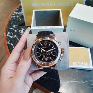 ĐỒNG HỒ NAM TRUNG CẤP M KORS DÂY CAO SU MẶT TO 3
