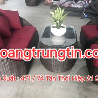 Sofa nhựa giả mây sân thượng bàn ghế ban công trang trí sofa thư giãn sofa mây nhựa ngoài trời giá rẻ sofa Hoàng Trung Tín
