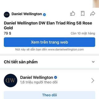 SALE PHỤ KIỆN D.W NHẪN FULLBOX 1
