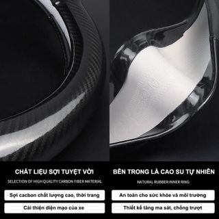 Bọc vô lăng carbon có logo theo hãng xe