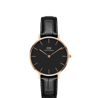 ĐỒNG HỒ NỮ CAO CẤP D.W PETITE MÁYNHẬT SIZE 28 MẶT ĐEN 1