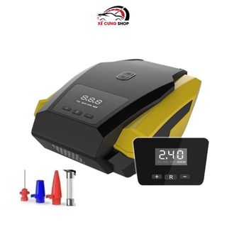 Máy bơm lốp ô tô TỰ NGẮT màn hình LED điện tử dung tích xi lanh - Bảo Hành 12 tháng