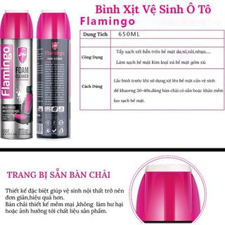 Bình Xịt Flamingo -F002 Vệ Sinh Nội Thất Oto, Nội Thất Gia Đình