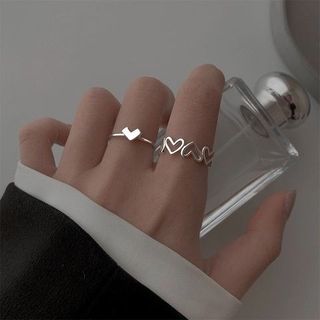 BỘ 2 NHẪN TRÁI TIM THỜI TRANG