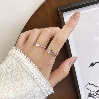 BỘ 2 NHẪN TRÁI TIM THỜI TRANG
