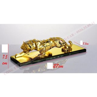 Tượng Hổ vằn đính đá phong thủy trang trí Taplo Xe hơi, Ô tô cao cấp