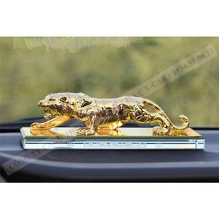 Tượng Hổ vằn đính đá phong thủy trang trí Taplo Xe hơi, Ô tô cao cấp