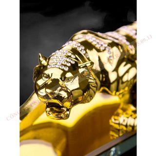 Tượng Hổ vằn đính đá phong thủy trang trí Taplo Xe hơi, Ô tô cao cấp