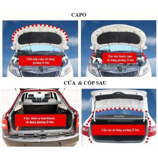 Gioăng cao su, ron cao su, gioăng D chống ồn, chống bụi (giá 1 mét)