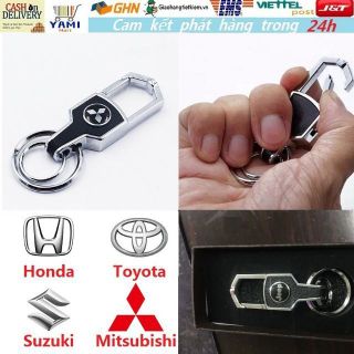 Móc kháo da in logo hãng xe