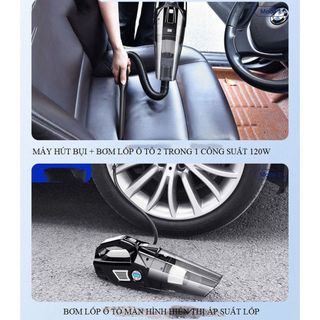 Hút bụi và bơm lốp tự ngắt 2 trong 1 chính hãng Aikesi