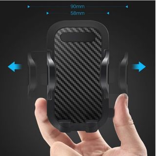 Giá đỡ kẹp điện thoại ô tô Rundong vân carbon xoay 360 độ gắn taplo ô tô, kẹp cửa gió điều hòa loại cao cấp