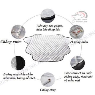 Bạt Phủ Che Nắng Chống Nóng Kính Lái Ô Tô Xe Hơi 3 Lớp Tráng Bạc Cao Cấp