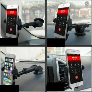 Giá đỡ kẹp điện thoại ô tô Rundong vân carbon xoay 360 độ gắn taplo ô tô, kẹp cửa gió điều hòa loại cao cấp