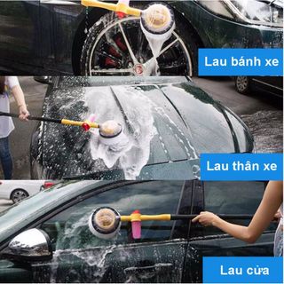 Chổi Rửa xe - Chổi Lau Xe Ô Tô Xoay 360 Độ