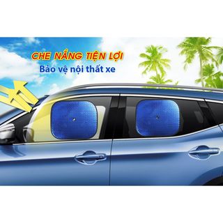 Bộ 2 Tấm Che Nắng Ô Tô, Tấm Chắn Nắng Ô Tô Xe Hơi Phản Quang Phủ Nhôm Bạc Cách Nhiệt