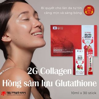 2G – Collagen Hồng sâm lựu Glutathione (10ml x 30stick) – Daedong