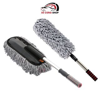 Chổi nano lau rửa xe ô tô chuyên dụng - Loại dẹp cán kéo dài