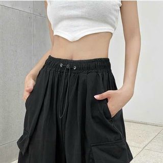 Quần jogger túi hộp chất dù có dây rút lai và lưng quần giá sỉ