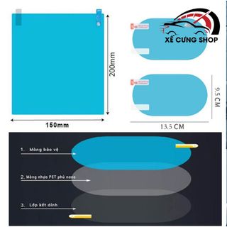 Bộ 2 Miếng Dán Chống Bám Nước Gương Chiếu Hậu - Kính Cửa Xe Ô TÔ