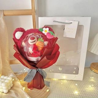 BÓ HOA CÀI GẤU- TẶNG KÈM ĐEN/ TÚI/ THIỆP- MS1001