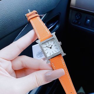 ĐỒNG HỒ NỮ CAO CẤP HEMES DÂY DA MẶT TIA NIỀNG ĐÁ BẠC 2