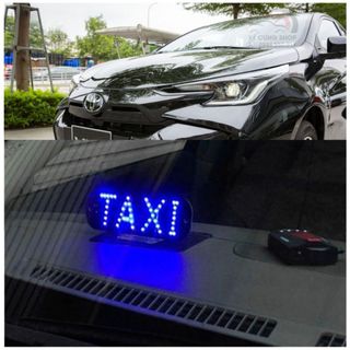 Đèn LED chữ TAXI gắn kính chắn gió xe hơi đa dụng đổi 2 màu tùy chọn
