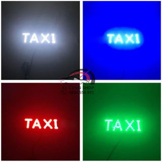 Đèn LED chữ TAXI gắn kính chắn gió xe hơi đa dụng đổi 2 màu tùy chọn