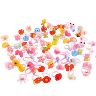 SET 10 NHẪN HOẠT HÌNH ĐEO TAY CHO BÉ- KHÔNG KÈM TÚI ZIP